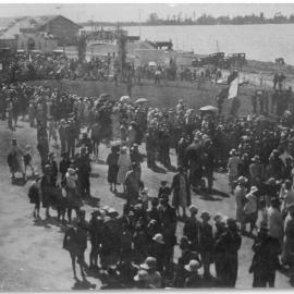 The opening of the Tauranga Railway service and station