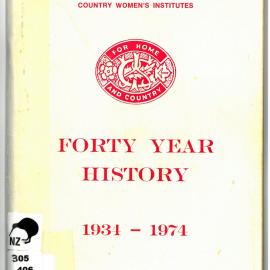 Tauranga Fedration of Country Women's Institutes : Forty Year History