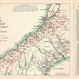 Cadastral index map - Westland Land District showing survey districts - 2021