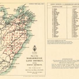 Cadastral index map - Marlborough Land District showing survey districts - 2021