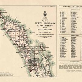 Cadastral index map - North Auckland Land District showing survey districts - 2022