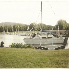 A decorated boat on the Uretara River