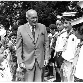 Sir Dennis Blundell and the Katikati Sea Scouts