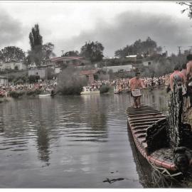 Te Awanui moored along the Uretara River