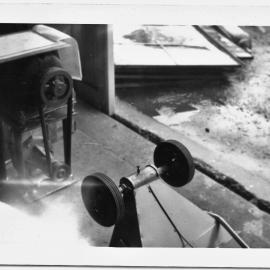 Detail of the trolley wheels