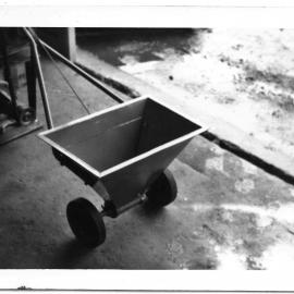 Trolley with bucket and wheels