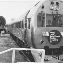 The official train for the opening of the Kaimai Tunnel
