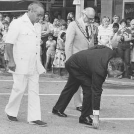 Te Puke Borough Mayor Ian Johnson and the Hon. Sir David Beattie