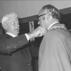 The induction of new mayor Ian Johnson