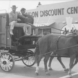Dave Rowan driving the stagecoach