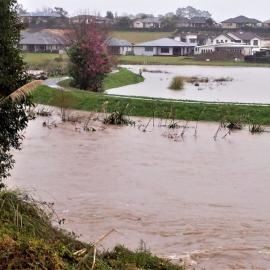 The Uretara River in flood