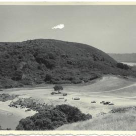 Anzac Bay with swimmers