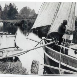 John Watson's schooner moored on the banks of the Uretara River