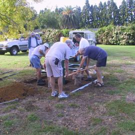 Installation of the BBQ table at Diggelmann Park