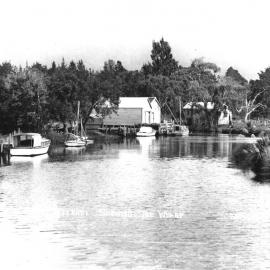 "The River" Katikati showing the Wharf