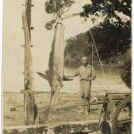 Dr. Stenhouse and his catch of the day