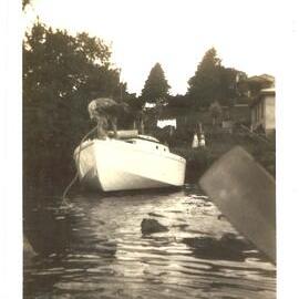 Don Cameron with his boat "Sea Bird"