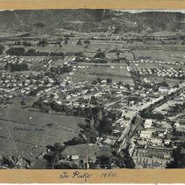 Te Puke from the air; 1950