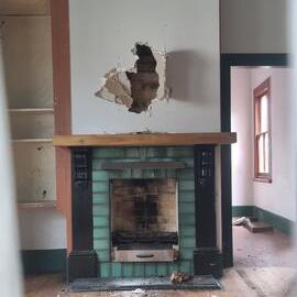 William John Gray's house - fireplace with tile detail