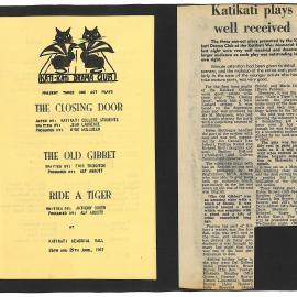 The Closing Door, The Old Gibbet and Ride a Tiger programme