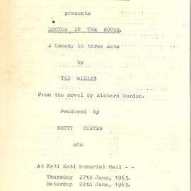 Play programme - Doctor in the House