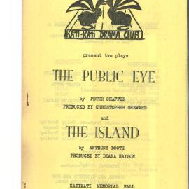 Play programme - The Public Eye and The Island