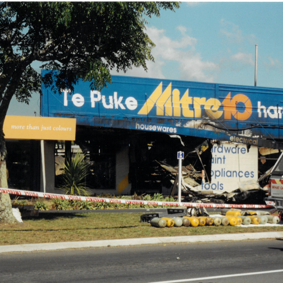 Fire at Mitre 10 Te Puke