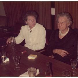 Minna McLaughlan with a friend at the Katikati RSA