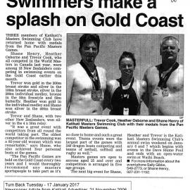 Katikati Master swimmers win medals