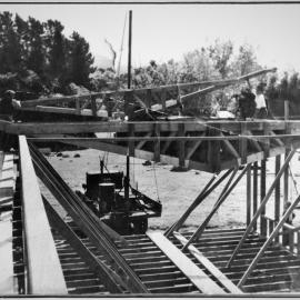 Katikati District High School under construction - 1950