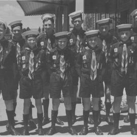 Sea Scouts at Railway Station