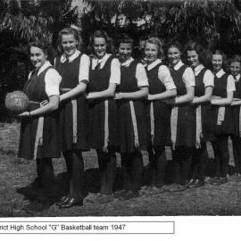 Katikati District High School Basketball Team 1947