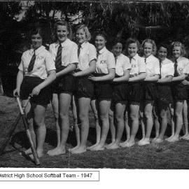 A Katikati District High School Softball Team 1947