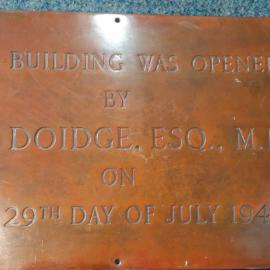 Katikati Post Office Building Plaque