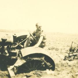 Contractor's tractor in swamp 