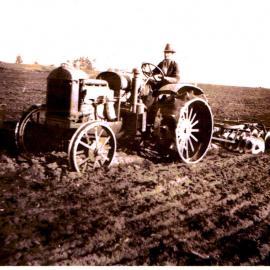 Tractor ploughing 