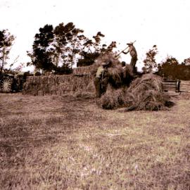 Hay baler and tractor