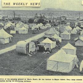 Waihi Beach camping ground 1944