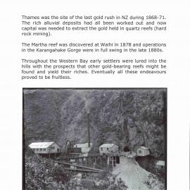 Gold mining in the Western Bay of Plenty 