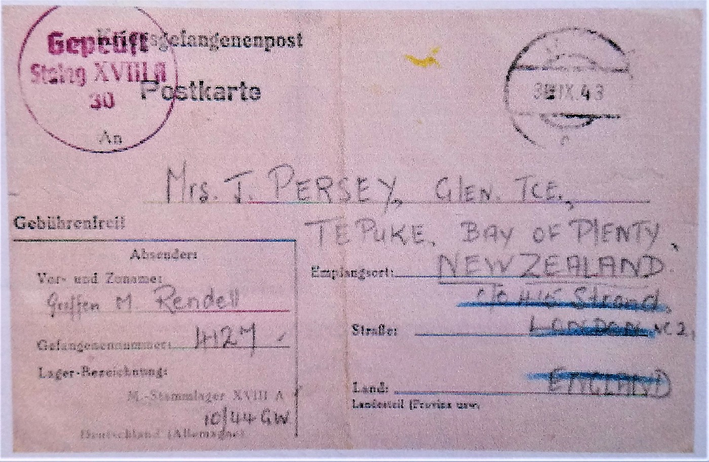 Letters home from the front of World War 2.