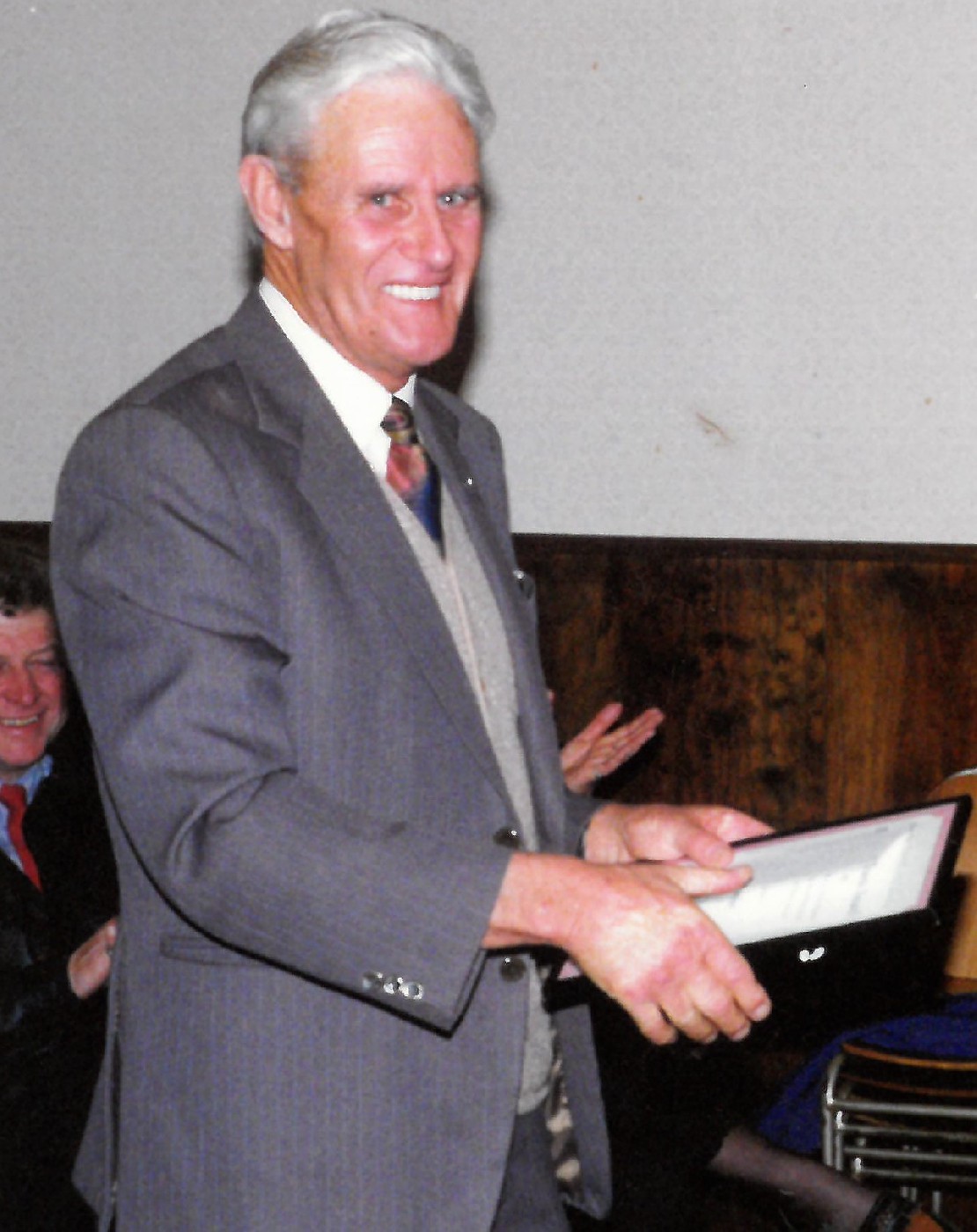 Albie receiving one of his many awardsAlbie receiving one of his many awards