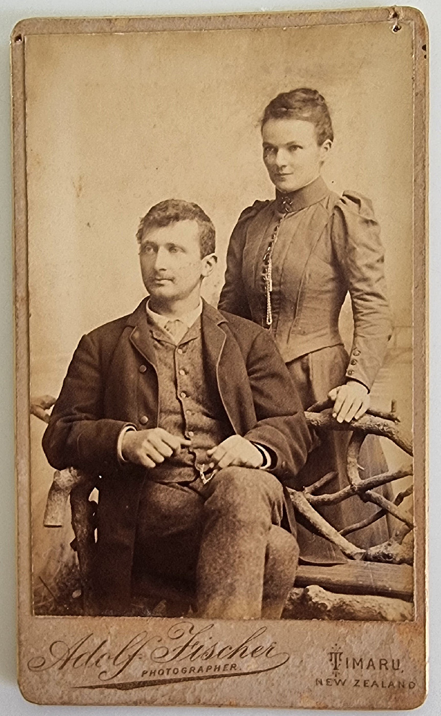 Jean and Anna c1885. Photo taken by Adolf Fischer of Timaru, New Zealand.